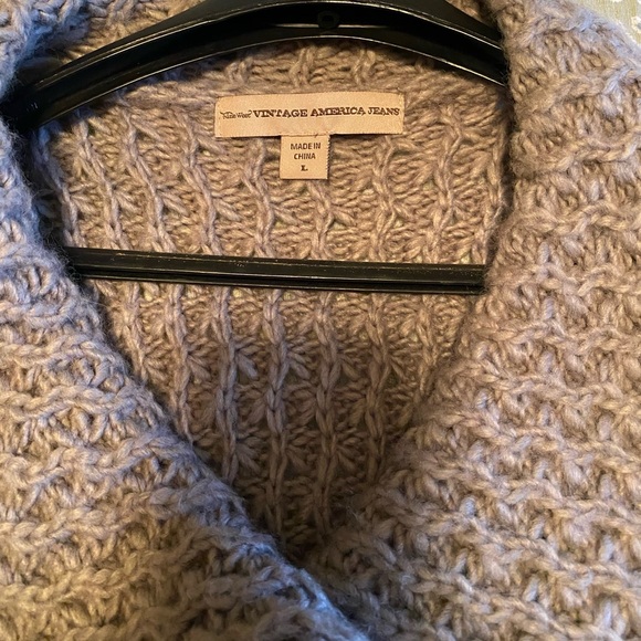 Vintage America Gray Knit Vest - Picture 5 of 7